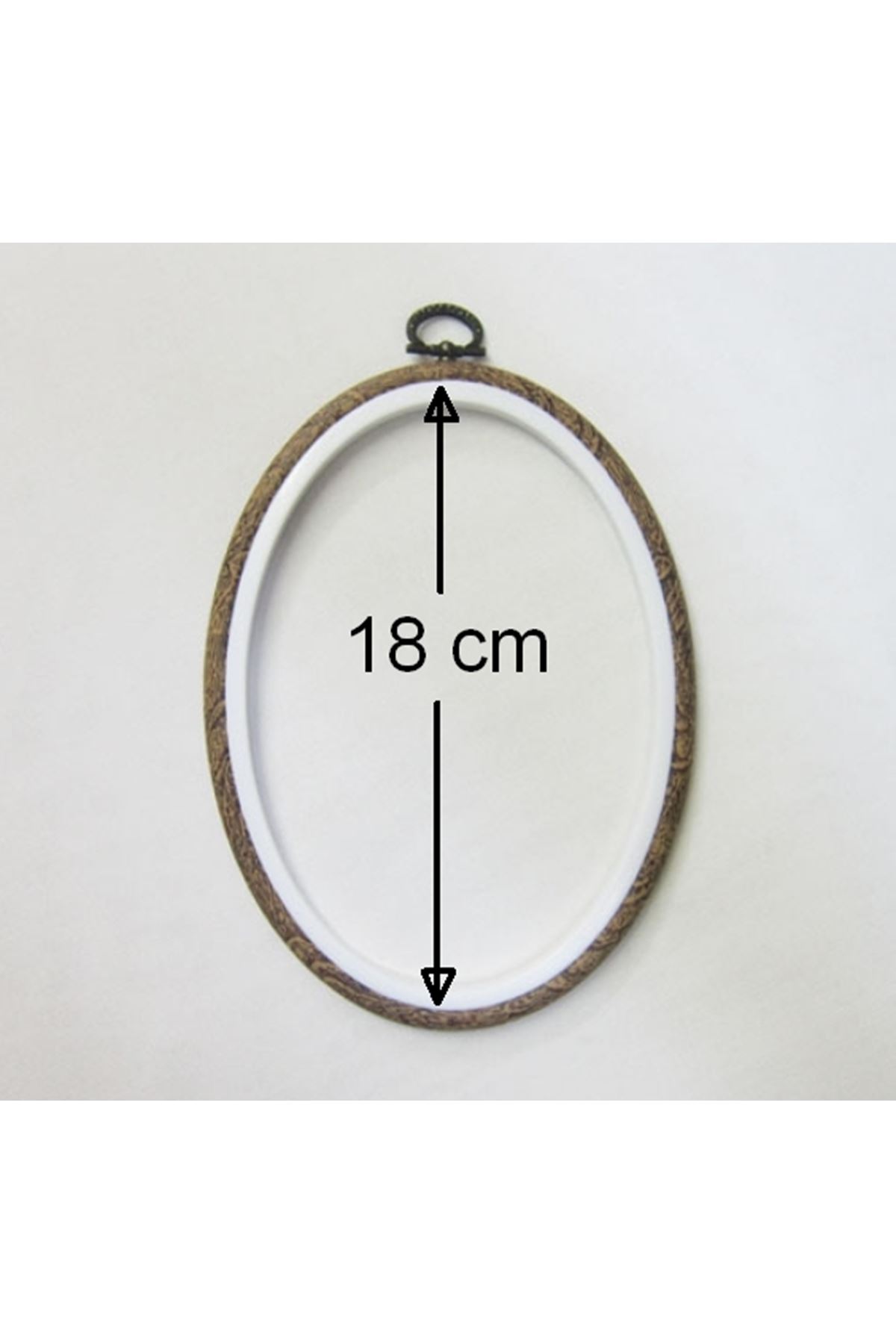 Plastik Oval Kasnak Kahverengi 19 cm