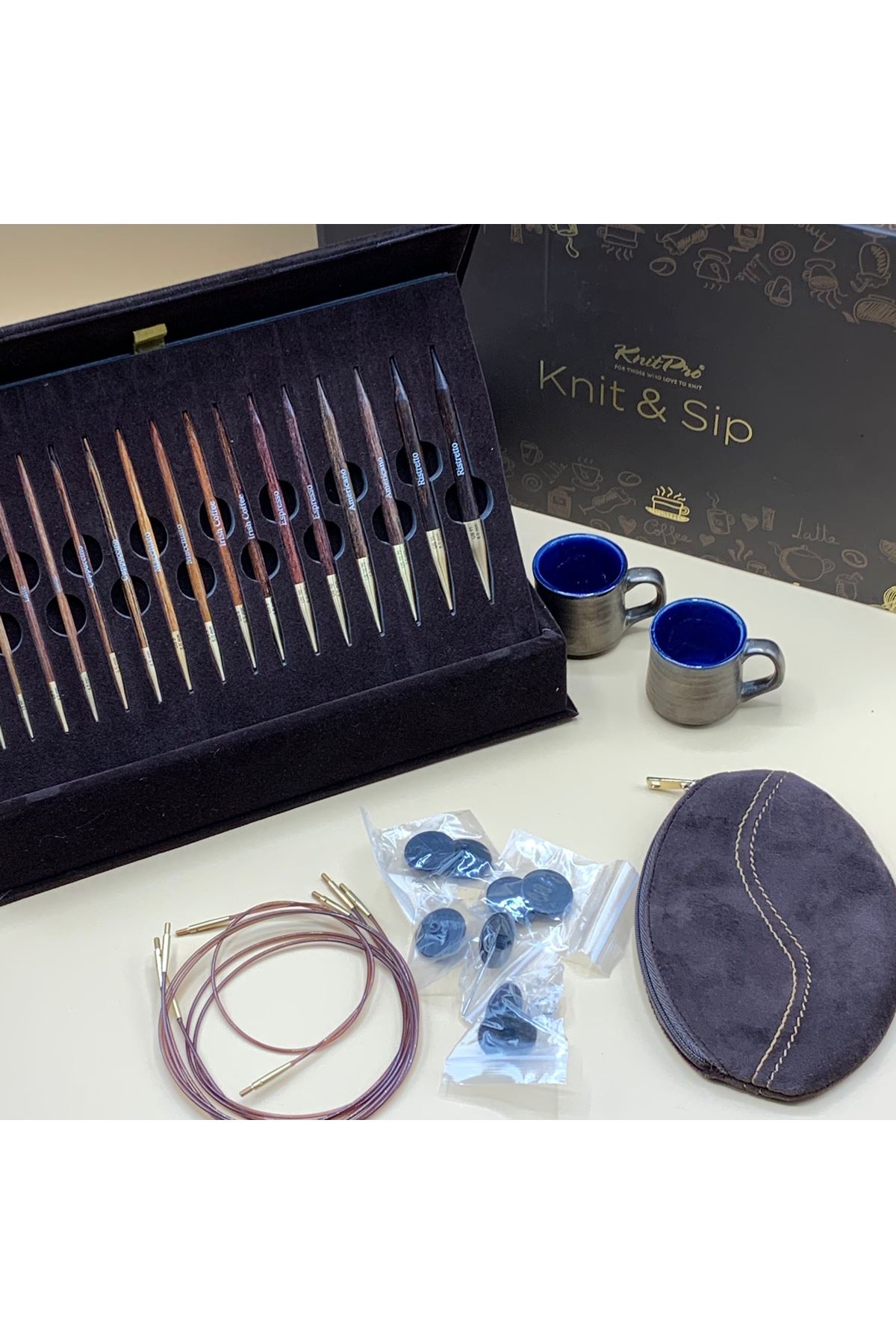 Knit Pro Knit and Sip Değiştirilebilir Misinalı Örgü Şişi Seti