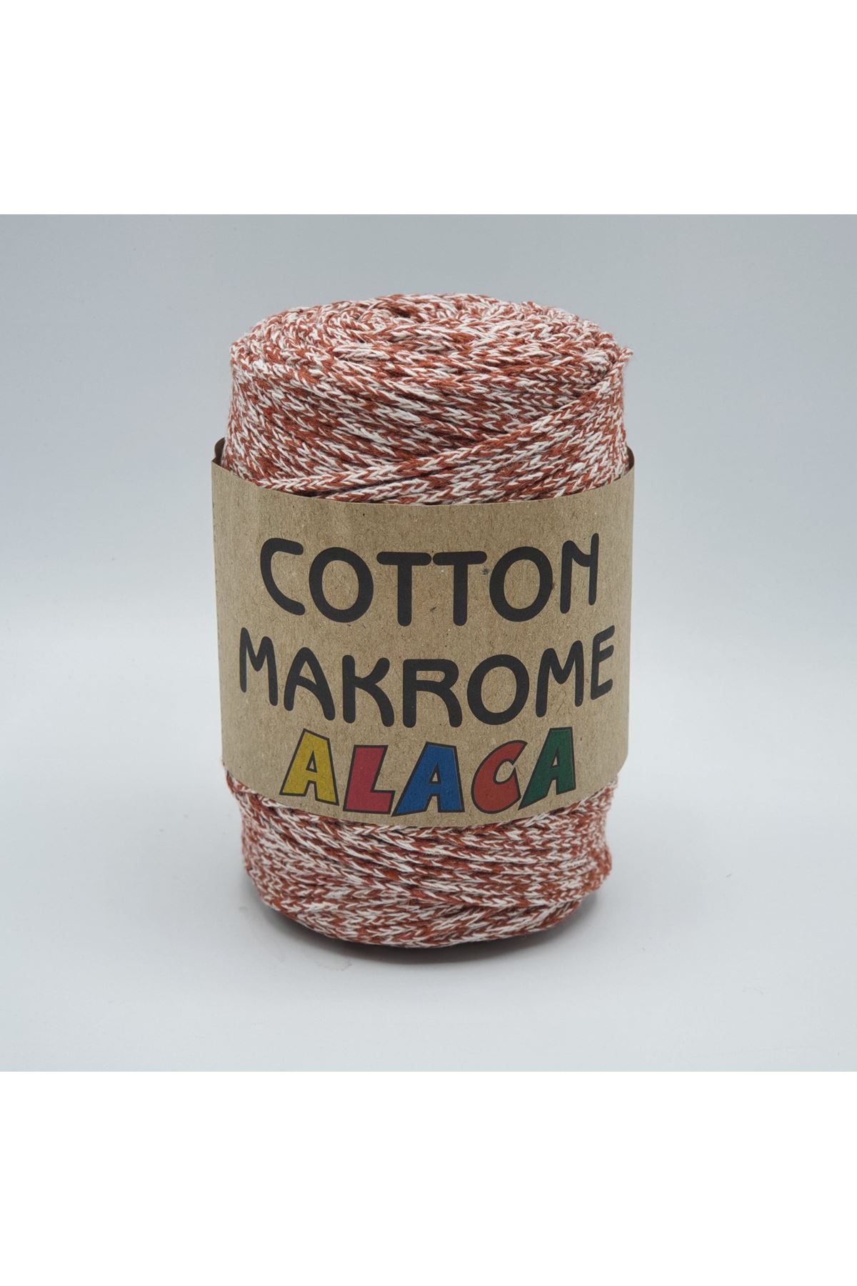 Cotton Makrome Alaca 01 Tarçın / Beyaz