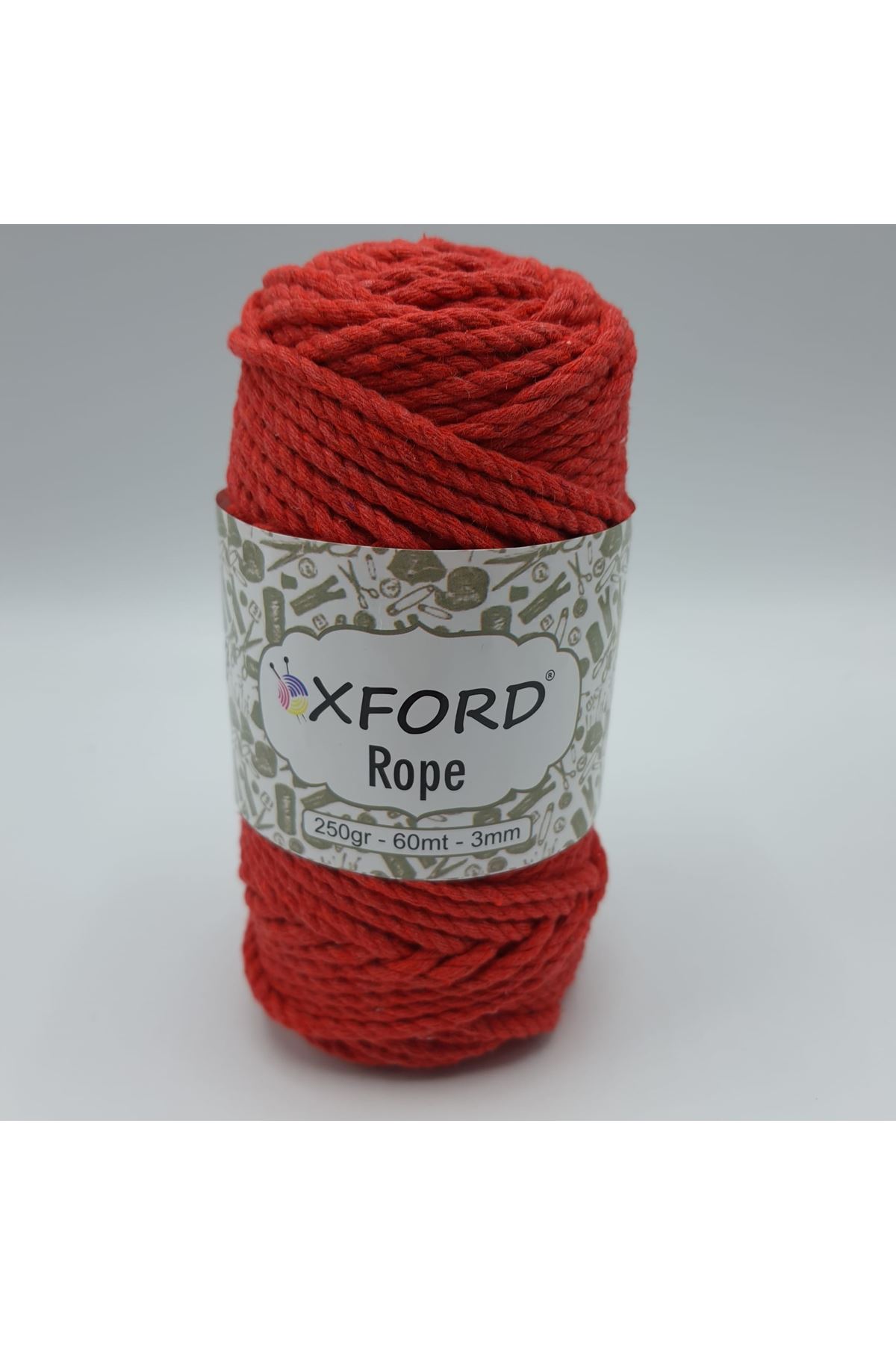 Oxford Rope 3mm 020 Kırmızı
