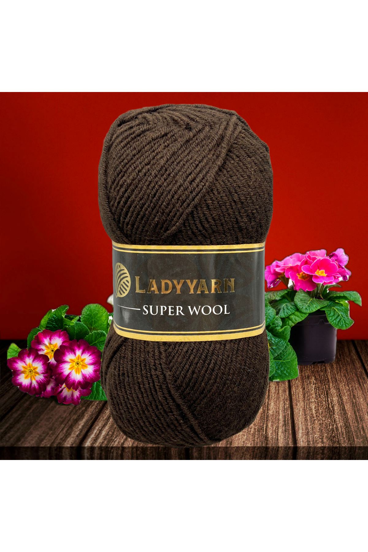 Lady Yarn Super Wool NW007 Koyu Kahve