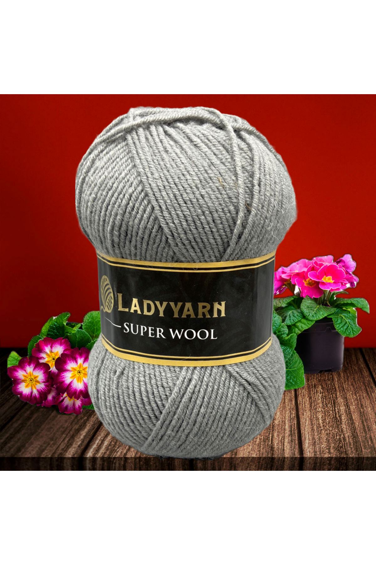 Lady Yarn Super Wool NW022 Koyu Gri