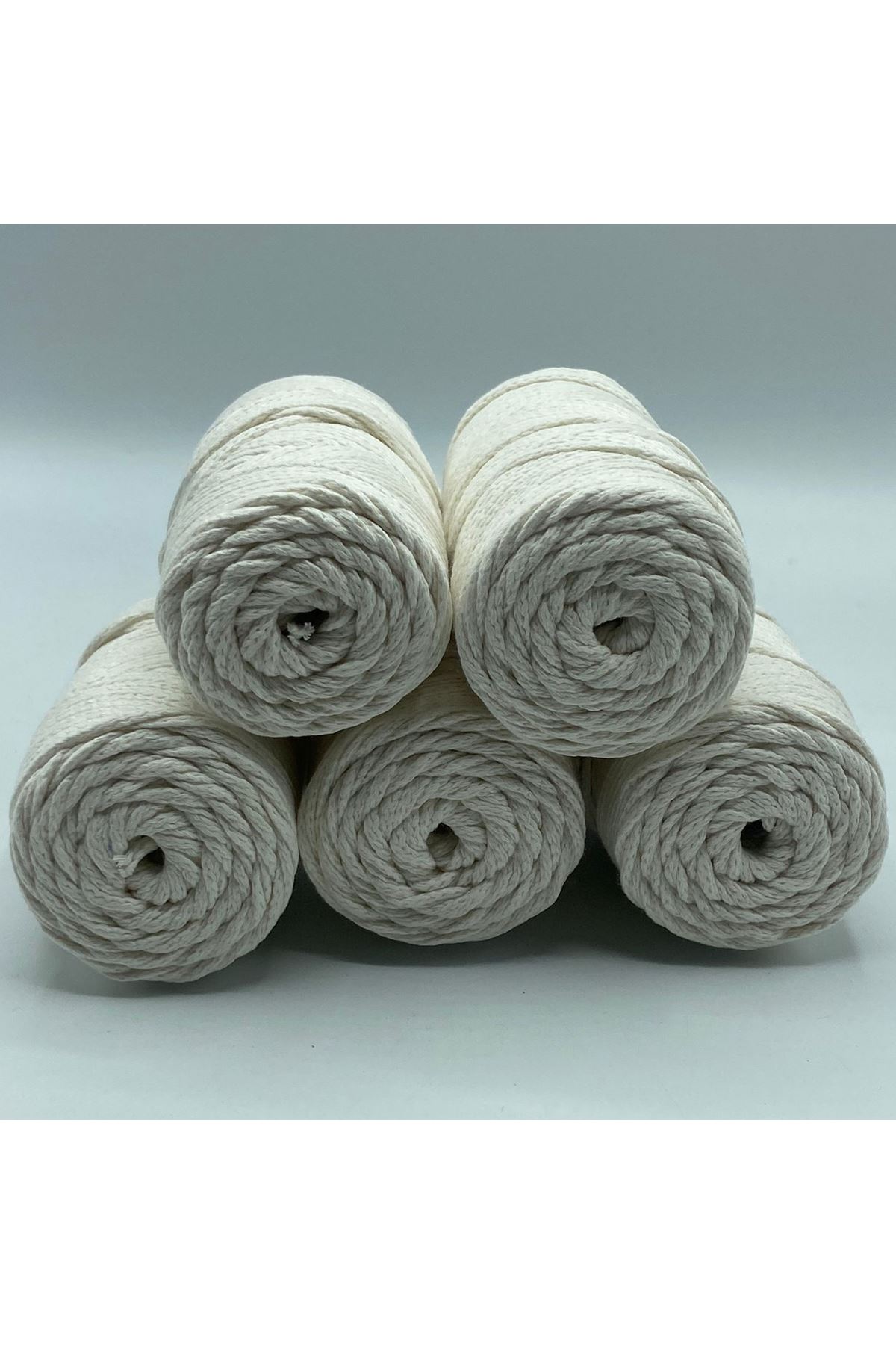 Stok Fazlası 500 Gram Cotton Makrome Krem SF375