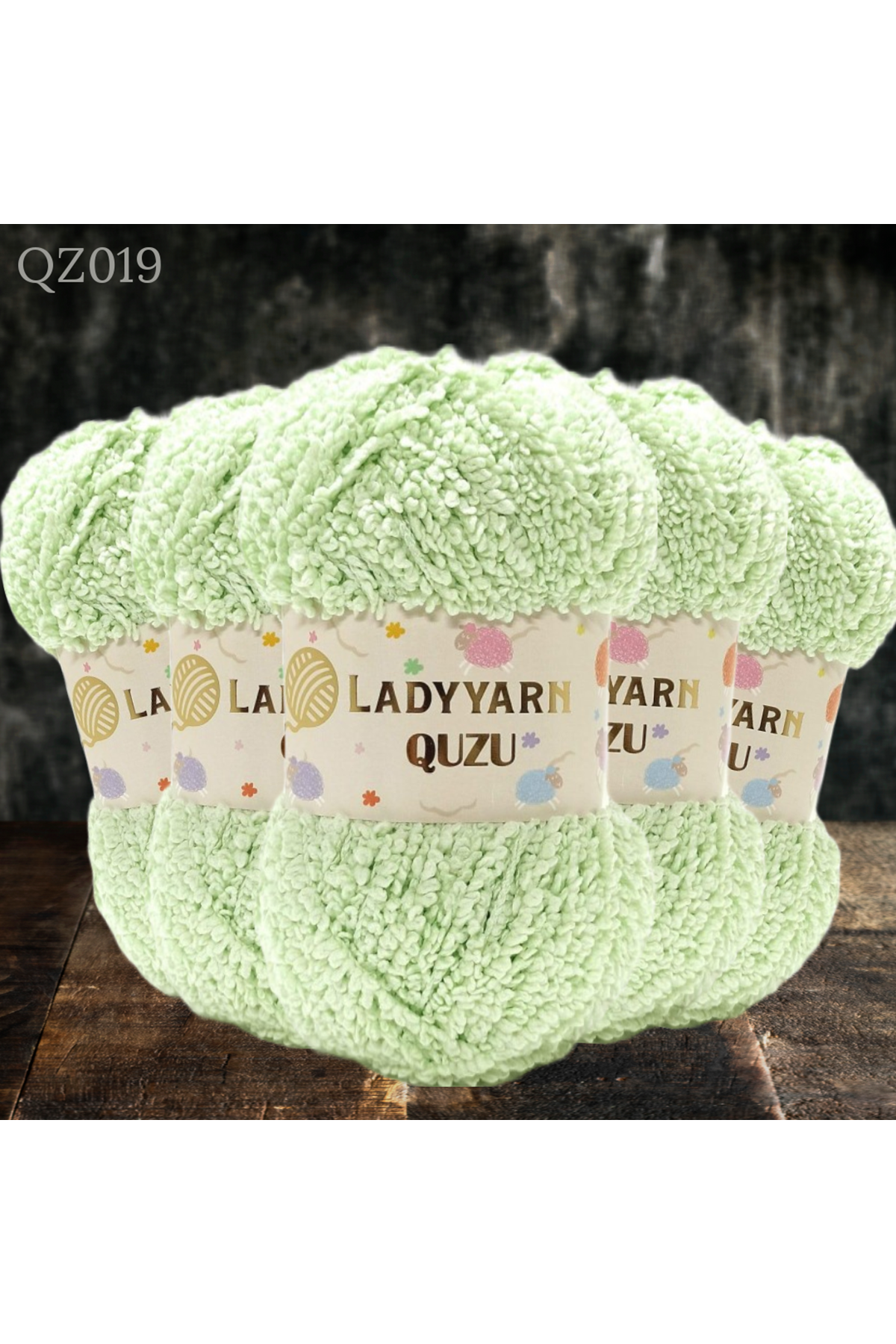 Lady Yarn Quzu Beşli Paket QZ019 Su Yeşili