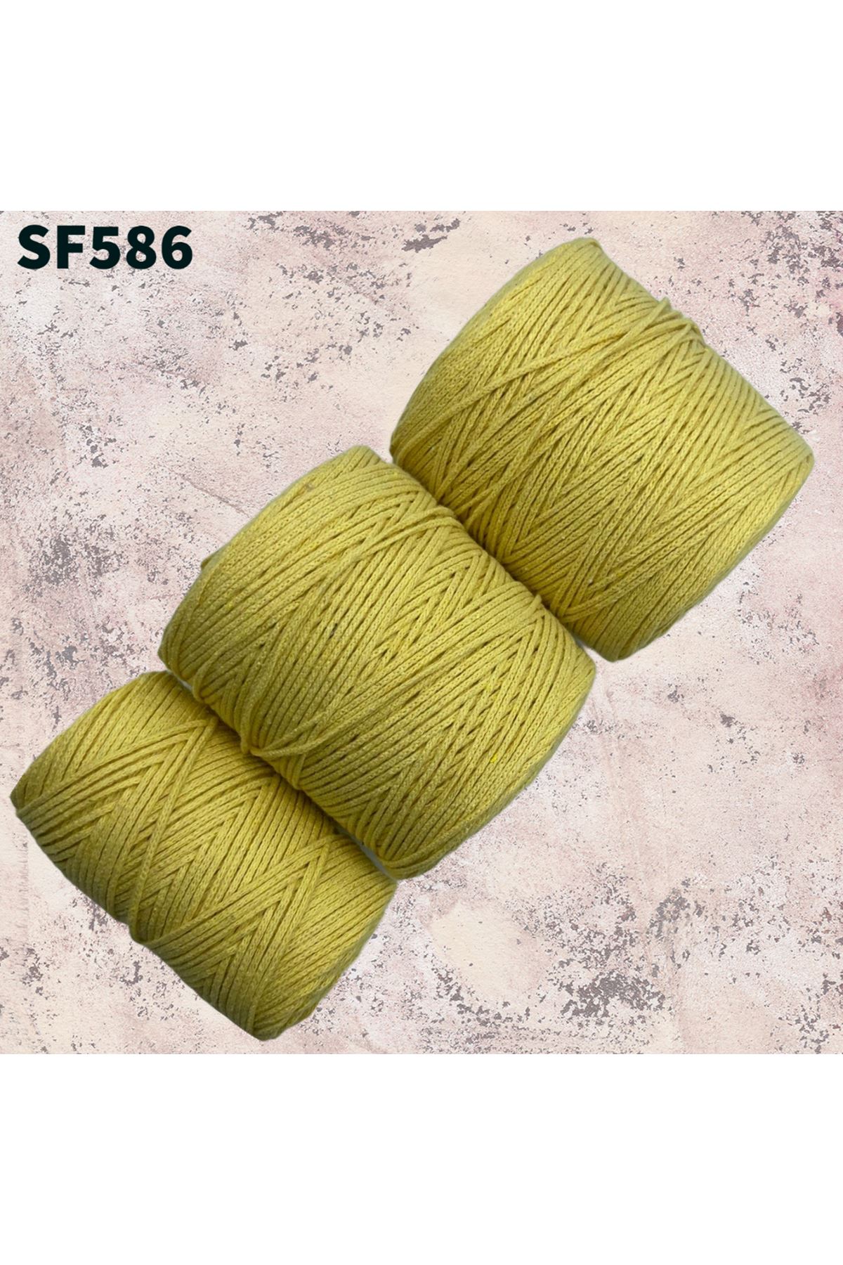 Stok Fazlası Cotton Makrome Sarı 1000 Gram SF586
