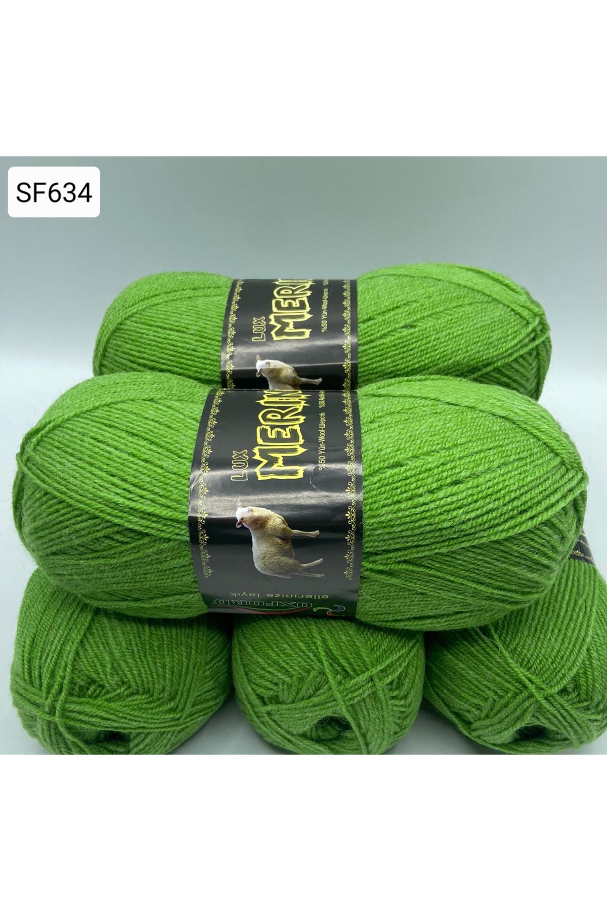 Stok Fazlası 5'li Paket 500 gr Merino Yeşil SF-634