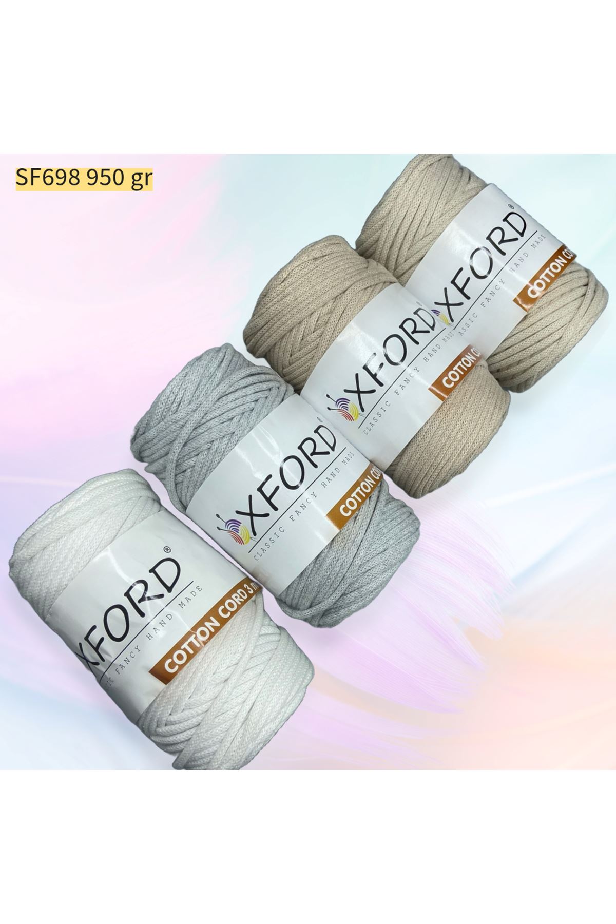 Stok Fazlası Cotton Cord Paket 950 gram Mix SF698