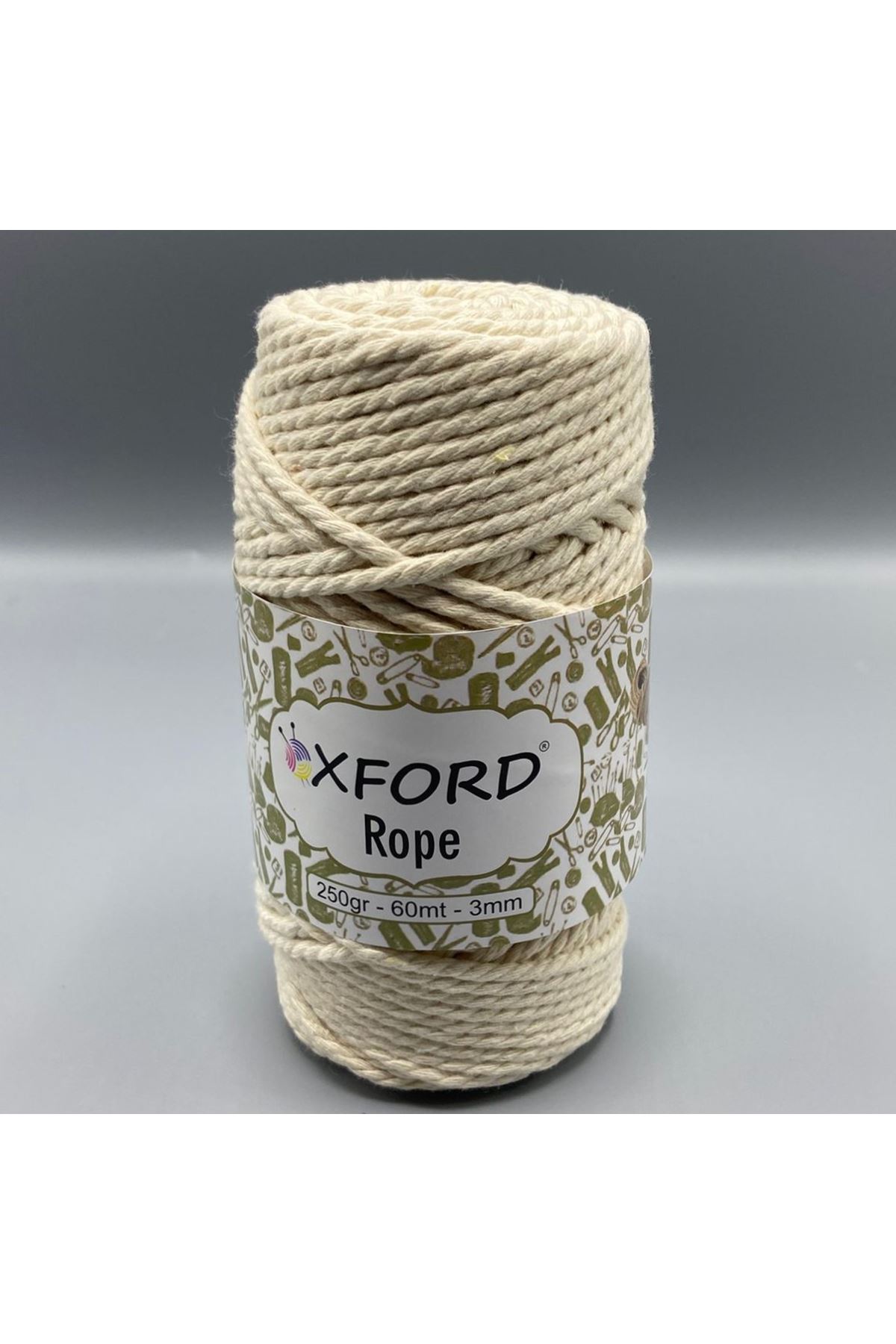 Oxford Rope 3mm 025 Koyu Krem