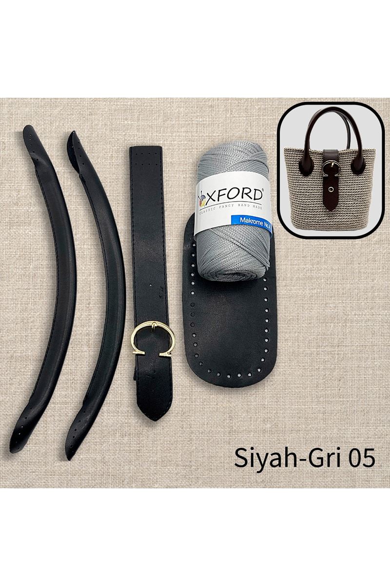 Çanta Seti 05 - Siyah/Gri