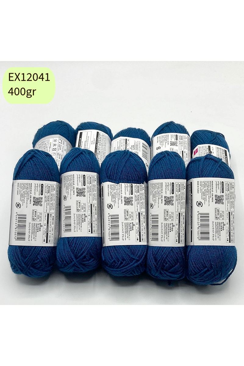 İhrac Fazlası 10'lu Paket 350/400gr Amigurumi İpi Petrol Mavi EX112041