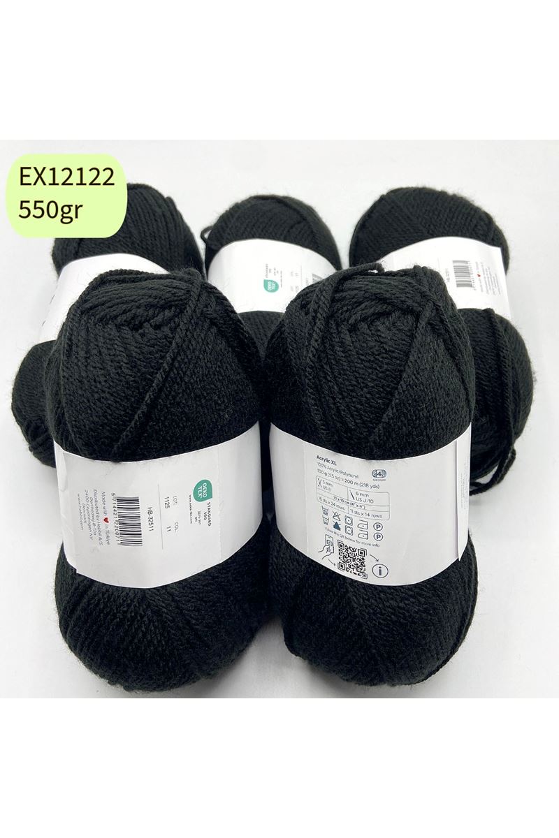 Ihraç Fazlası 5'li Paket 550gr Akrilik Siyah EX12122