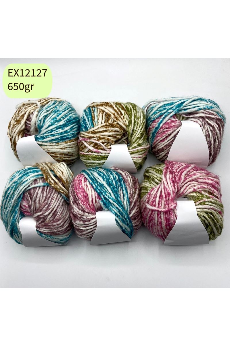 Ihraç Fazlası 6'lı Paket 650gr Yünlü Batik Akrilik EX12127