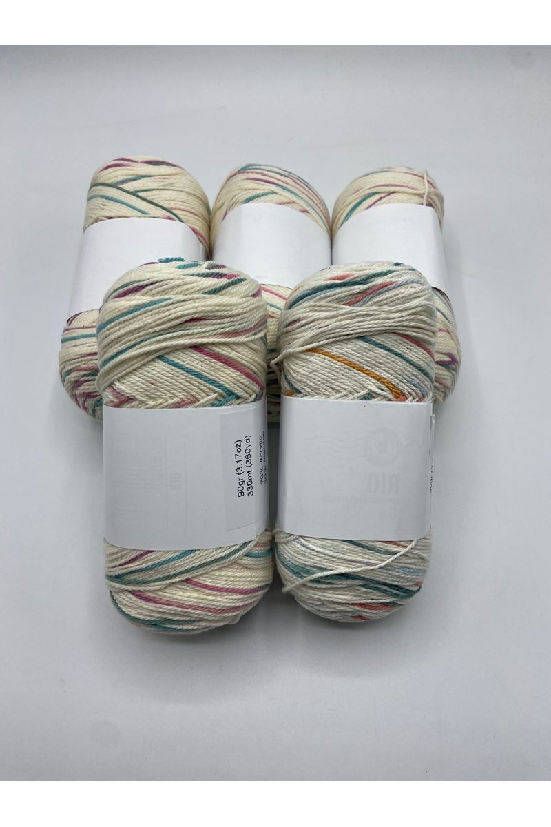 Ihraç Fazlası 5'li Paket 500gr İnce Akrilik Ebruli EX12131