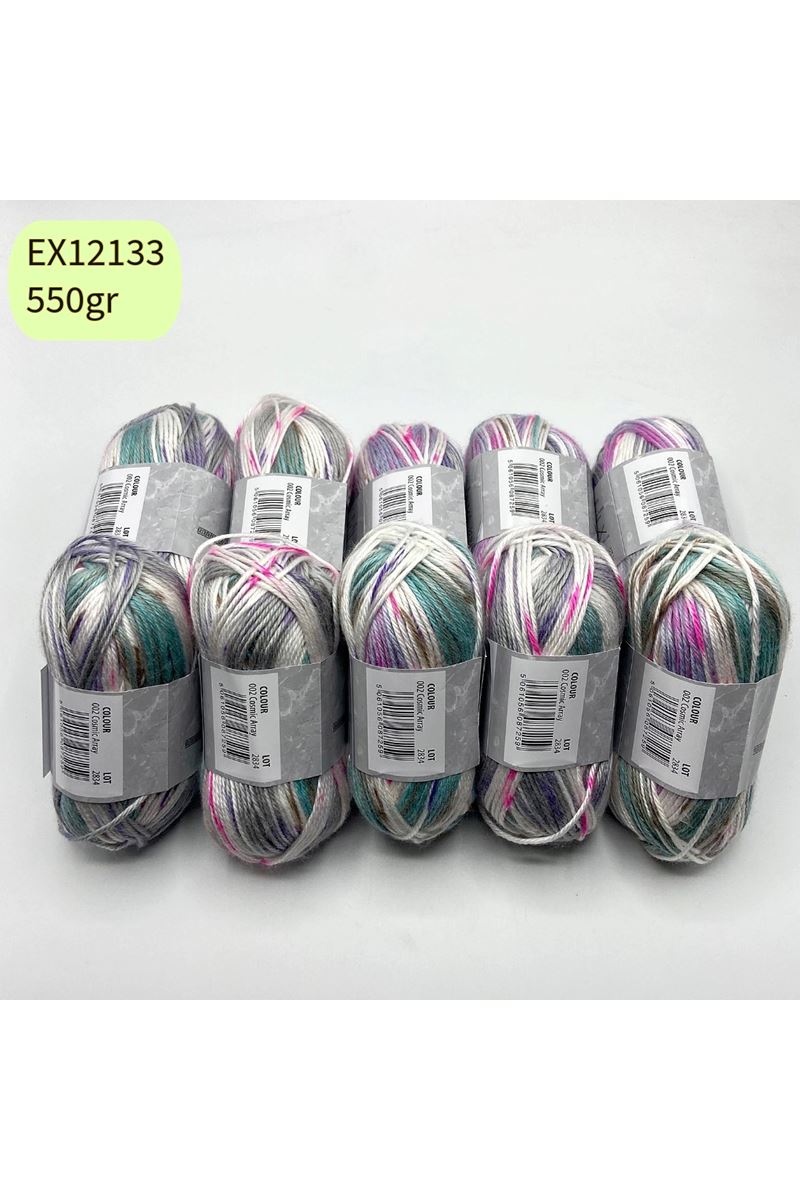 Ihraç Fazlası 10'lu Paket 550gr İnce Akrilik Ebruli EX12133