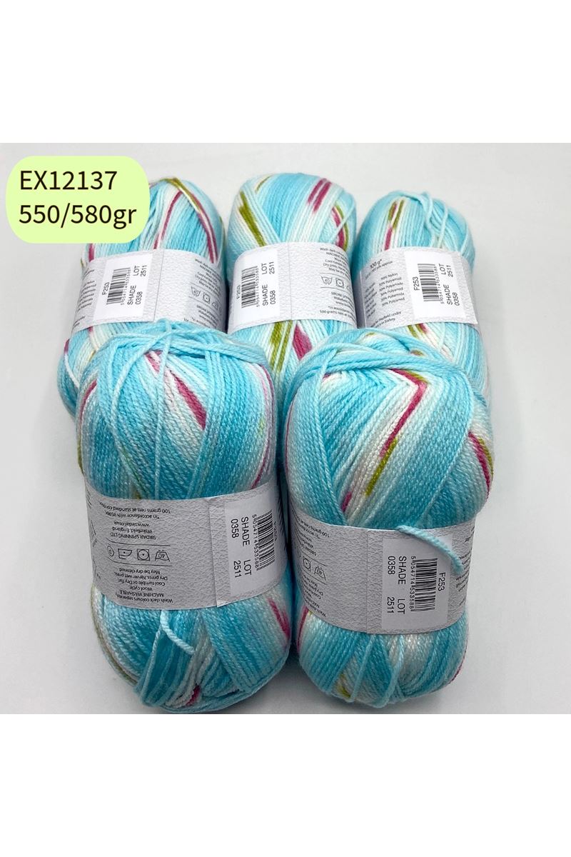 Ihraç Fazlası 5'li Paket 550/580gr Kendinden Desenli Bebe Akrilik EX12137