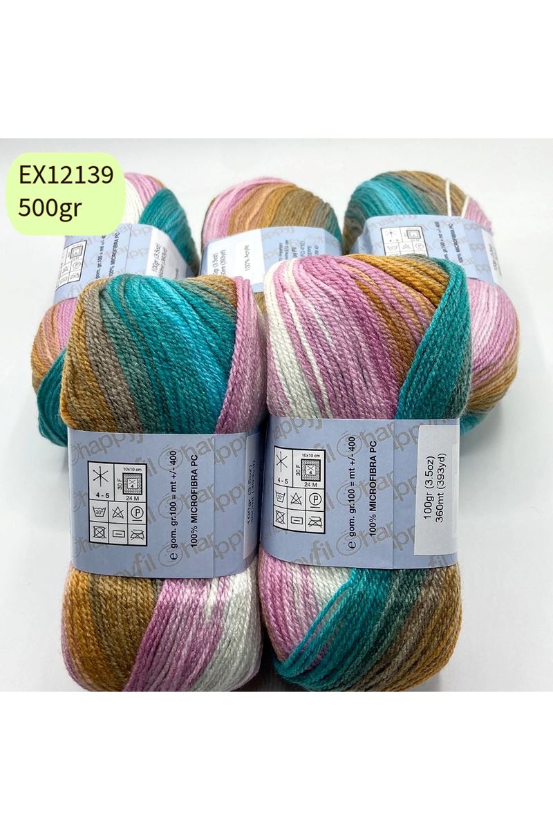 Ihraç Fazlası 5'li Paket 500gr Akrilik Batik EX12139