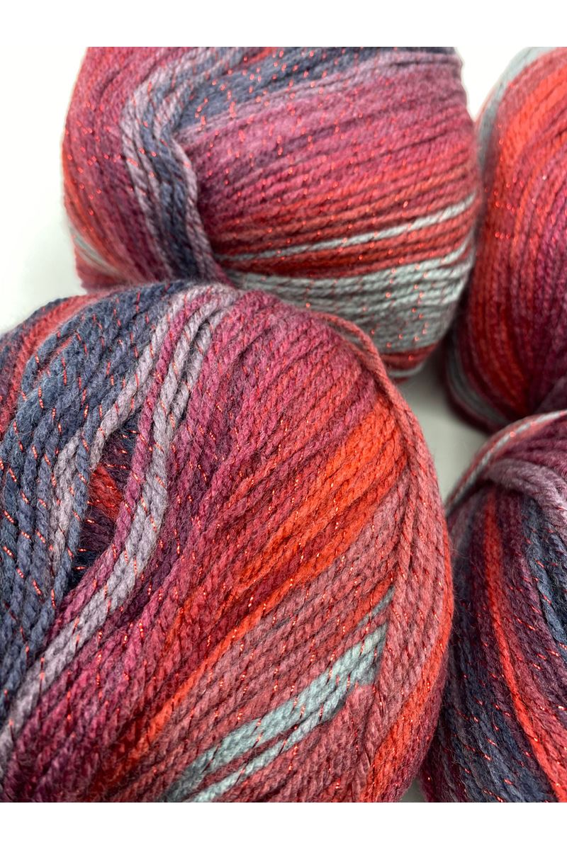 Ihraç Fazlası 6'lı Paket 650gr Simli Batik Akrilik EX12149