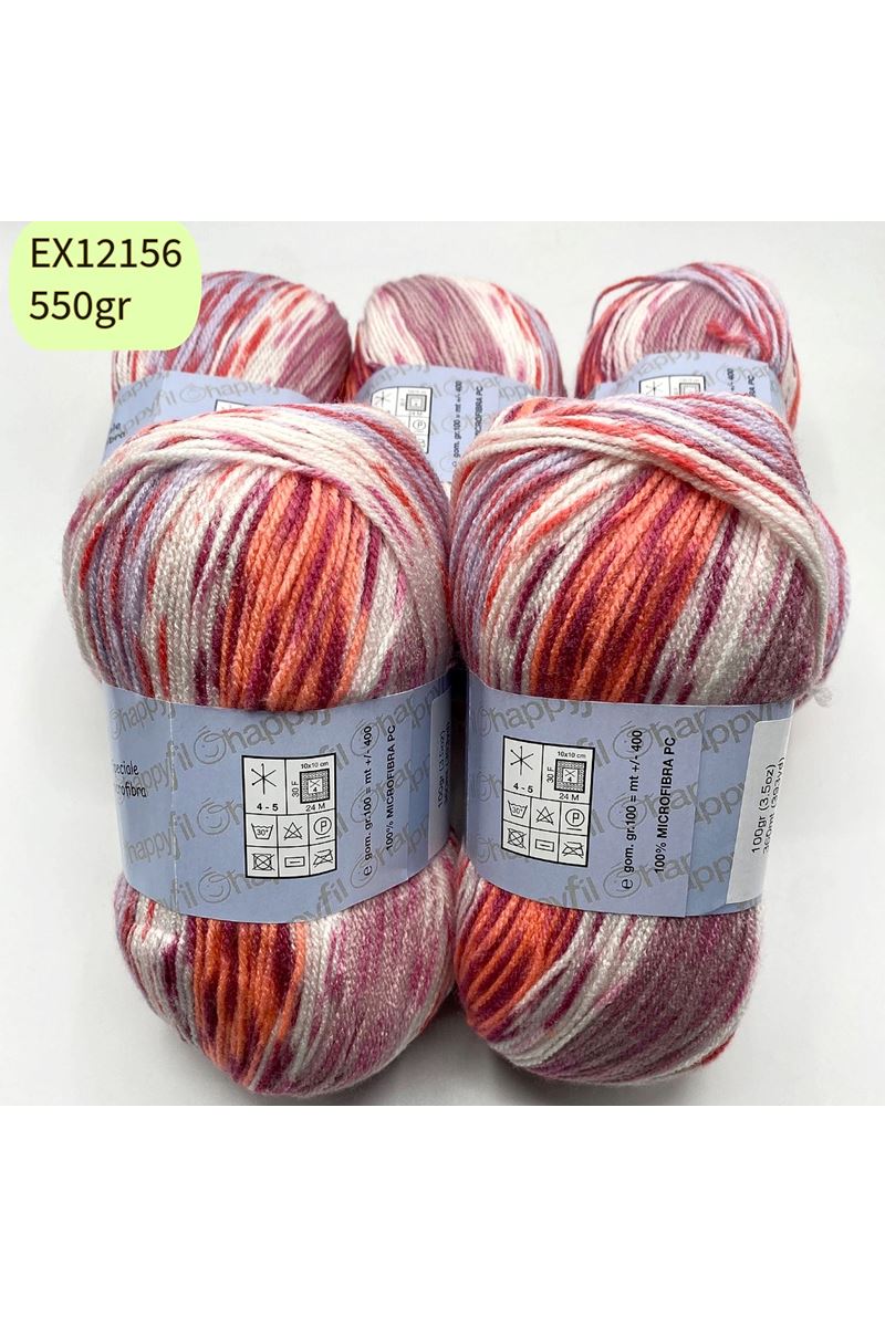 Ihraç Fazlası 5'li Paket 550gr Akrilik Ebruli EX12156