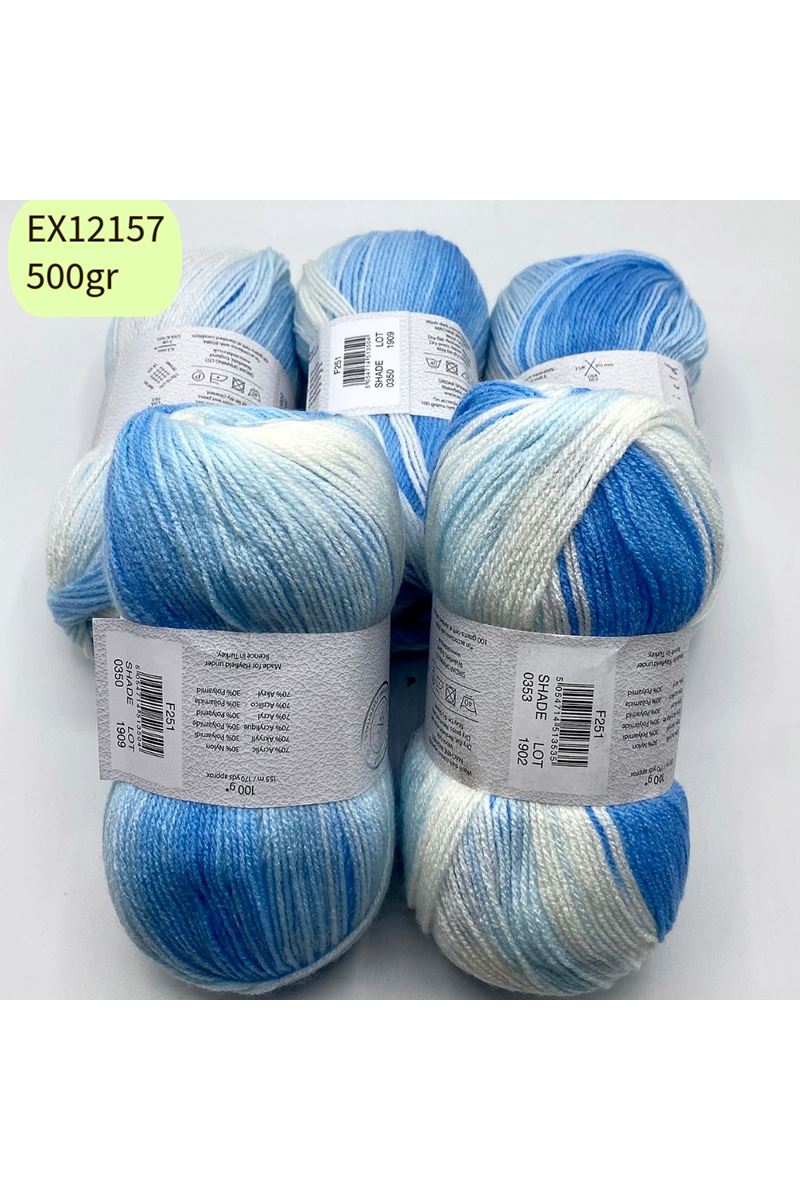 Ihraç Fazlası 5'li Paket 500gr Akrilik Batik EX12157