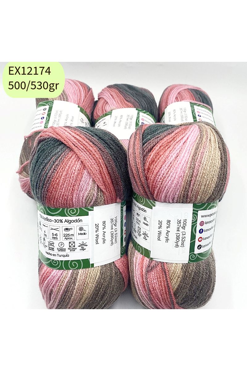 Ihraç Fazlası 5'li Paket 500/530gr Yünlü Batik EX12174
