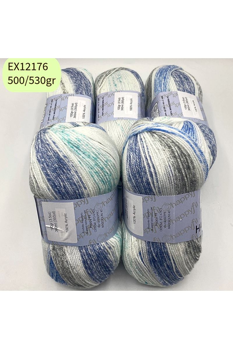 Ihraç Fazlası 5'li Paket 500/530gr Akrilik Batik EX12176
