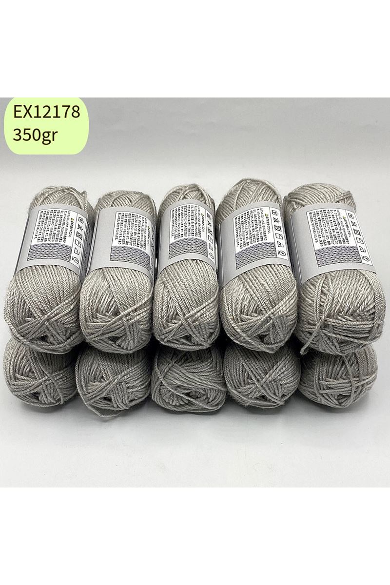 İhrac Fazlası 10'lu Paket 350gr Amigurumi İpi Gri EX12178