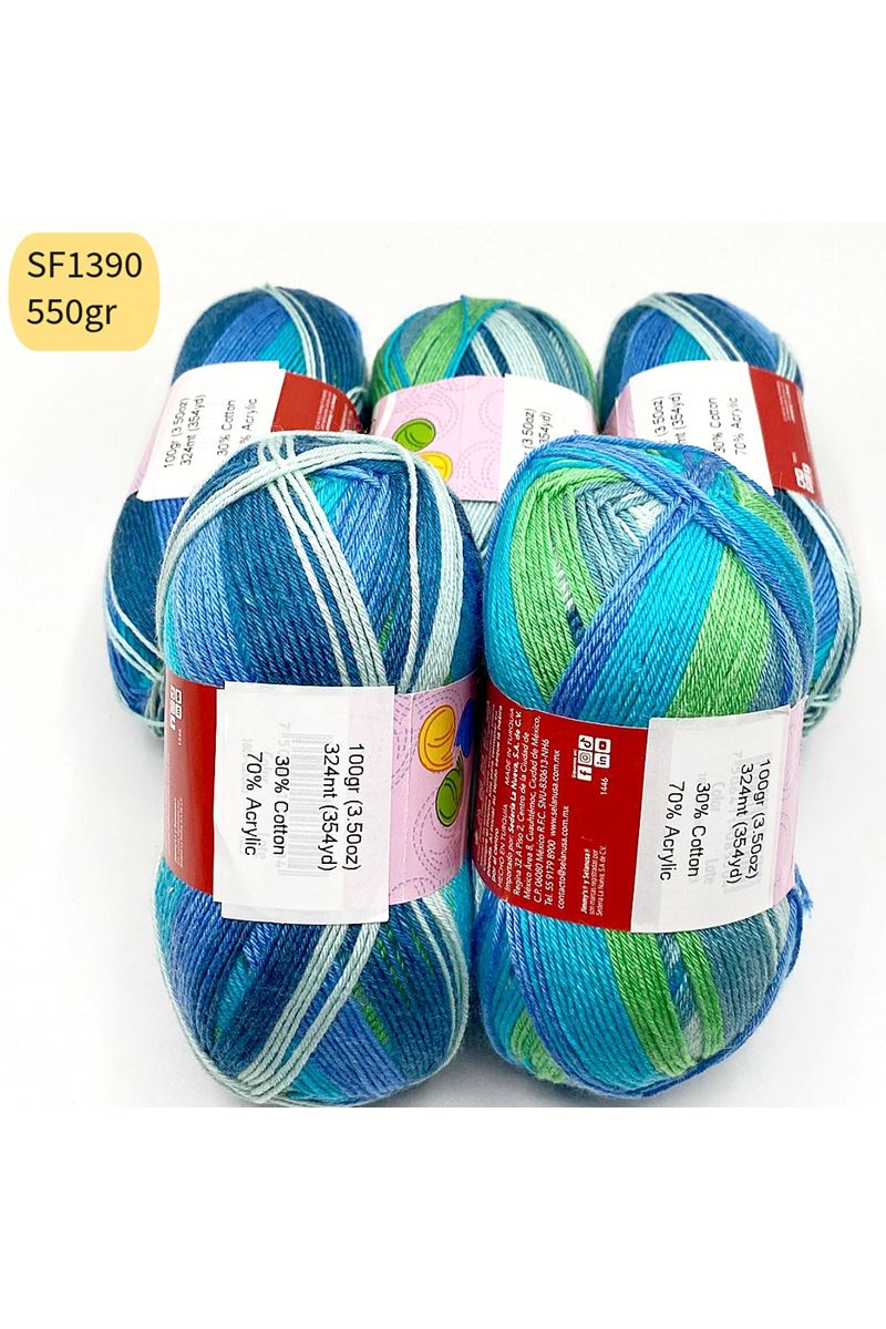 Stok Fazlası 5'li Paket 550gr İnce Akrilik Batik SF1390