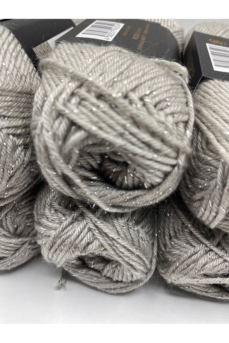 Ihraç Fazlası 10'lu Paket 400gr Simli Akrilik Gri EX12179