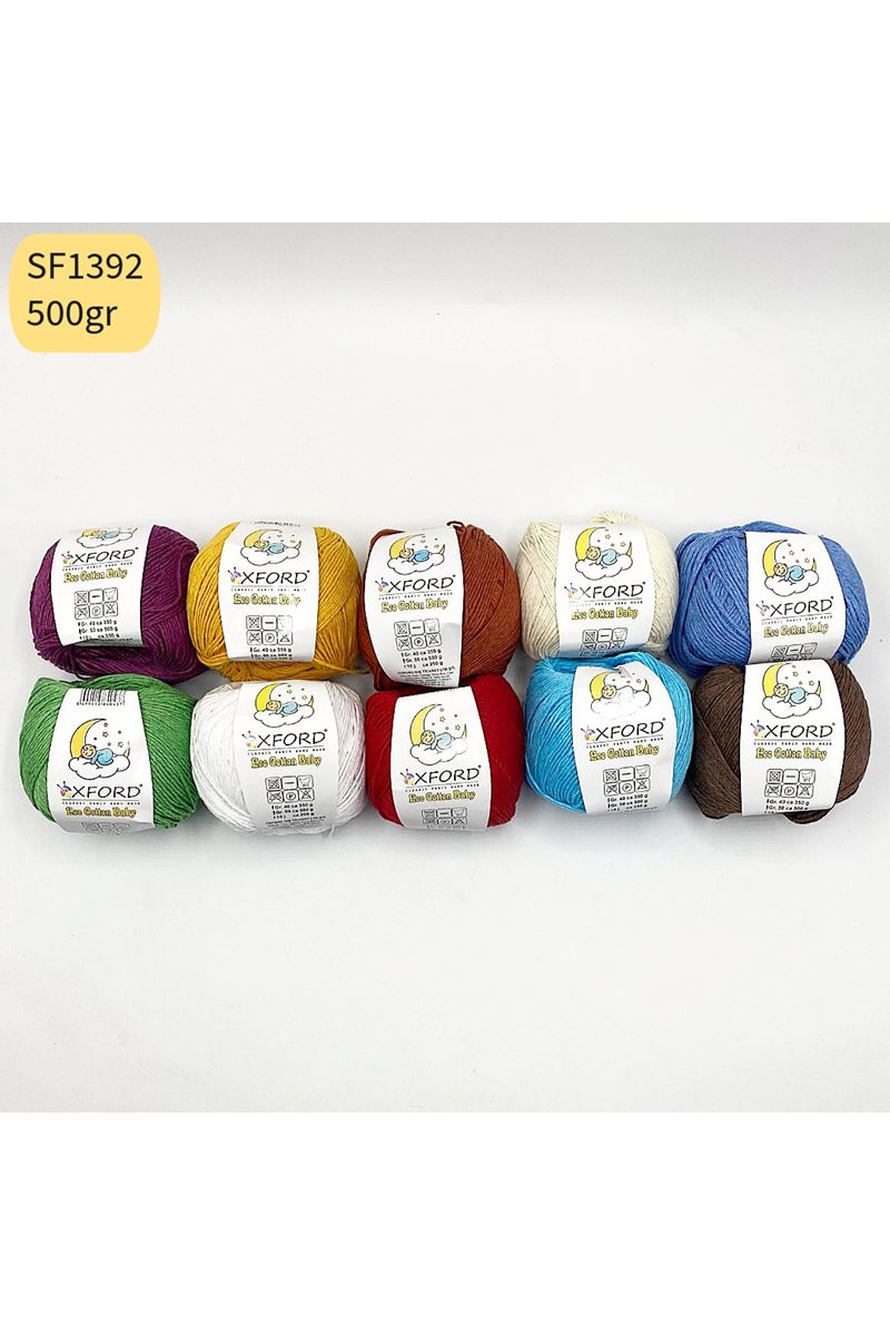 Stok Fazlası Eco Cotton Baby 10'lu Paket 500 gram Mix SF1392