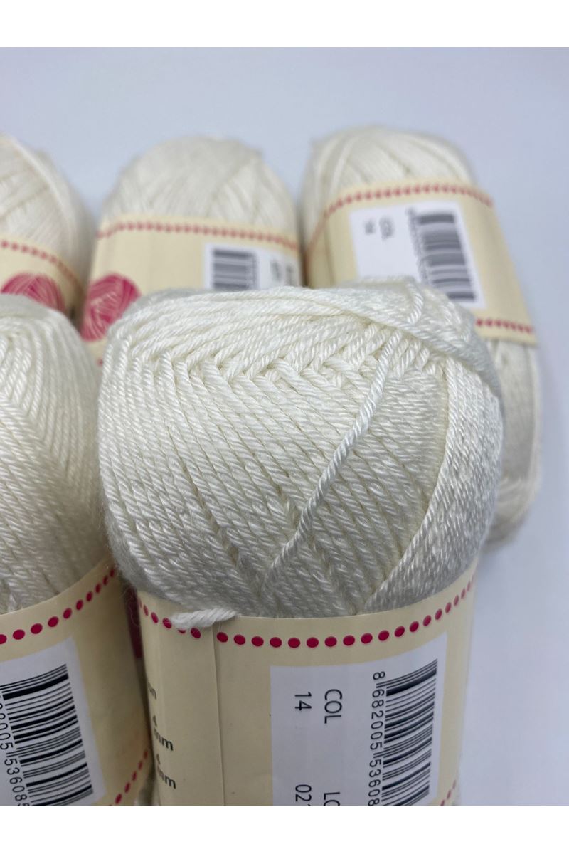 Ihraç Fazlası 5'li Paket 450gr İnce Akrilik Ekru EX12191
