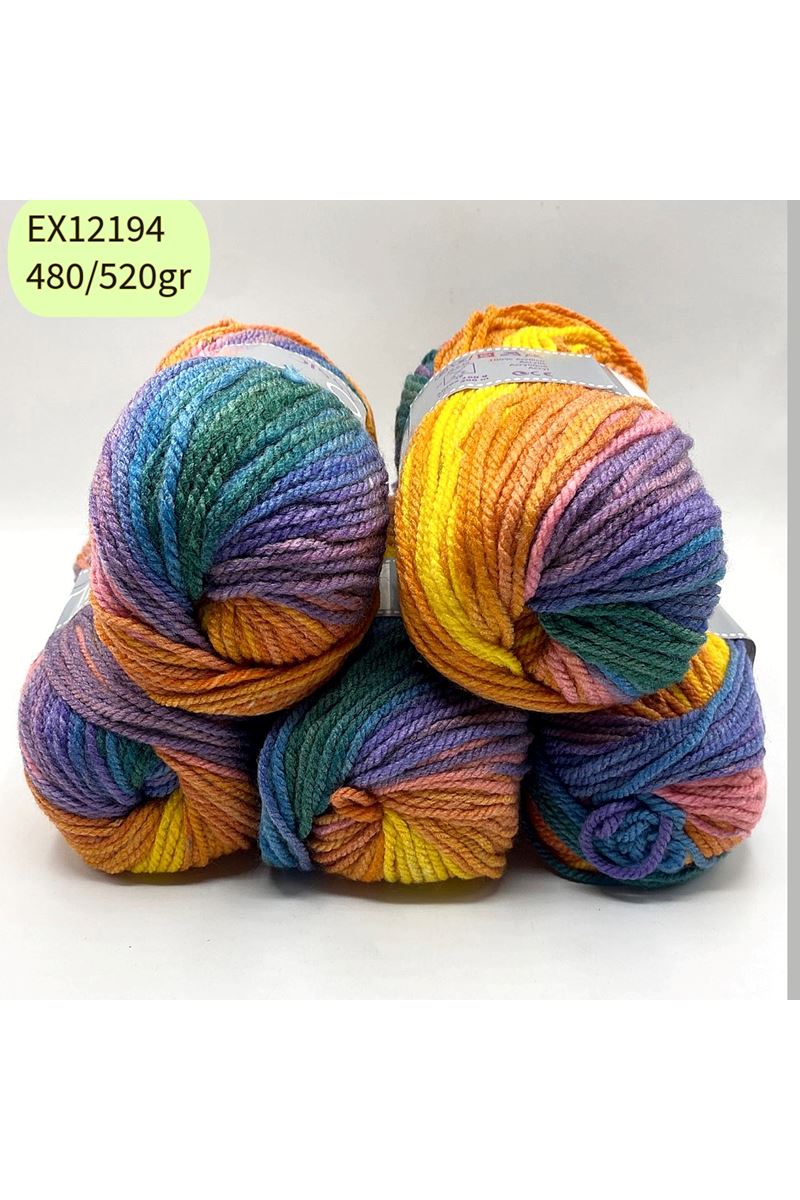 Ihraç Fazlası 5'li Paket 480/520gr Akrilik Batik EX12194