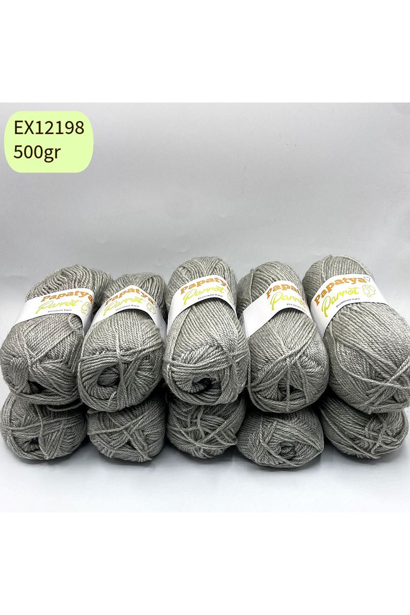 Ihraç Fazlası 10'lu Paket 500gr İnce Akrilik Gri EX12198