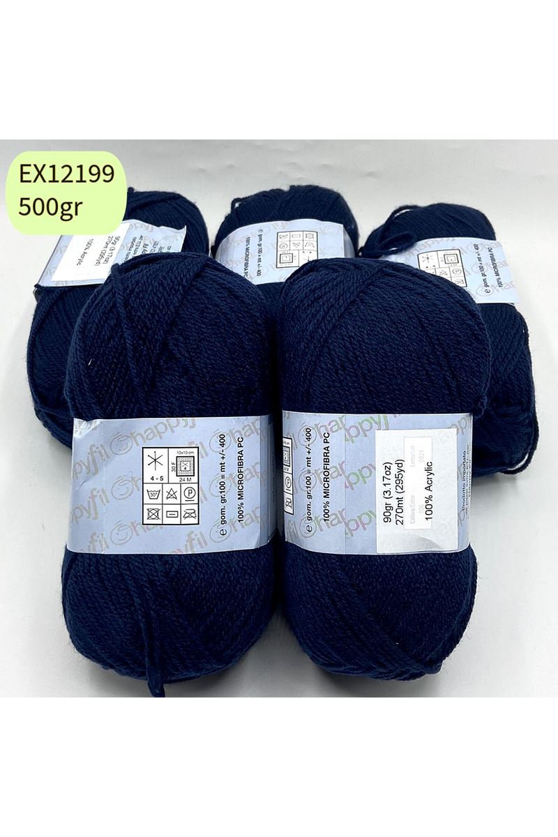 Ihraç Fazlası 5'li Paket 500gr Akrilik  Lacivert EX12199