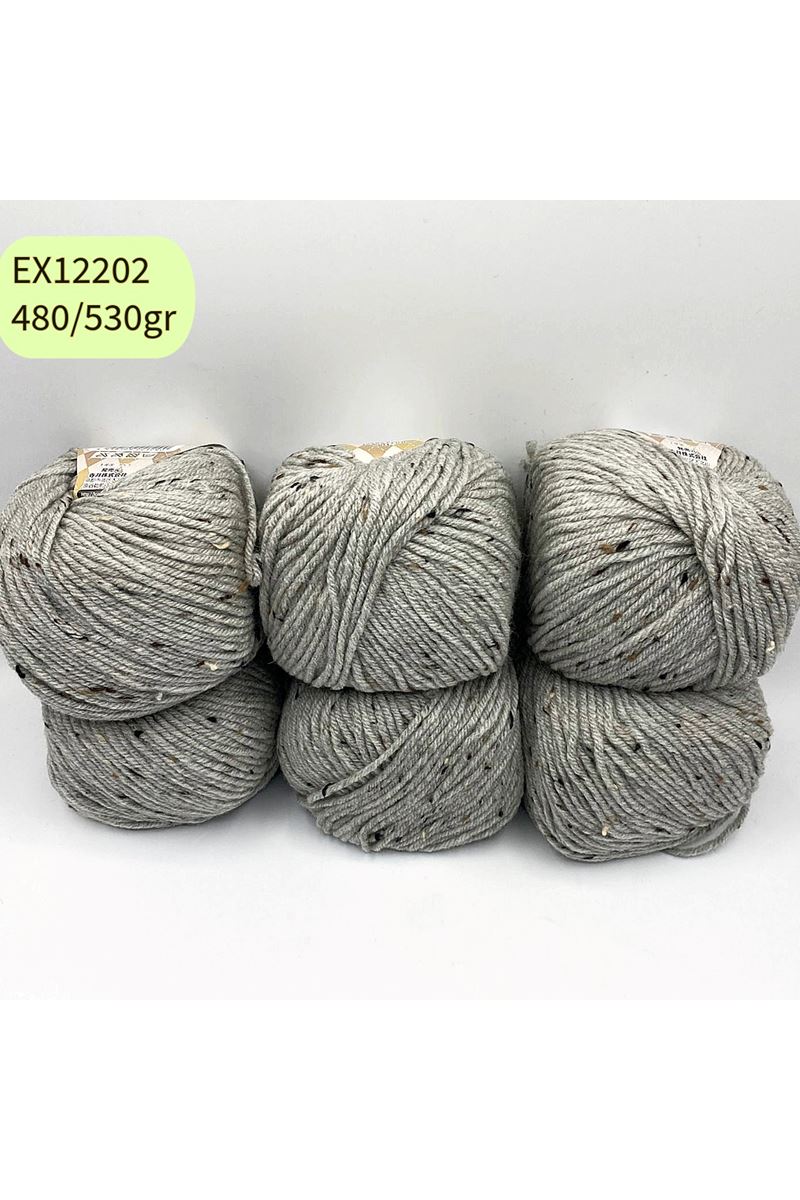 İhrac Fazlası 6'lı Paket 480/530 gr Tüy Detaylı Akrilik Gri EX11202