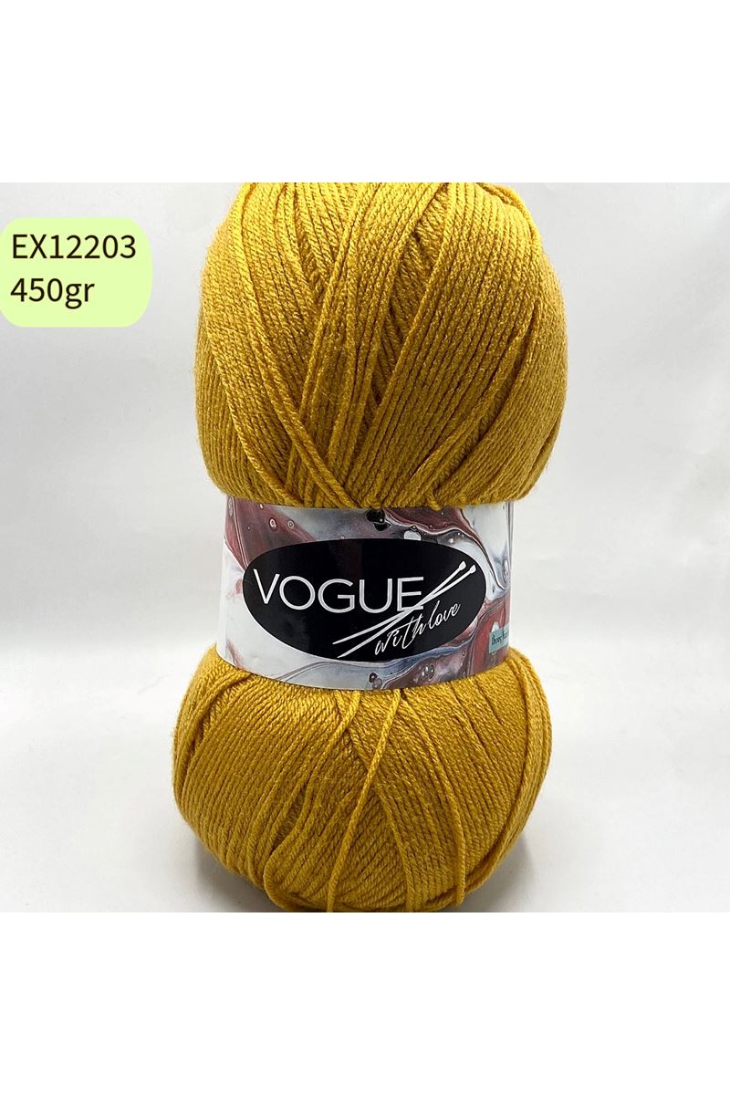 Ihraç Fazlası Dev Yumak 450gr Akrilik Hardal Sarı EX12203