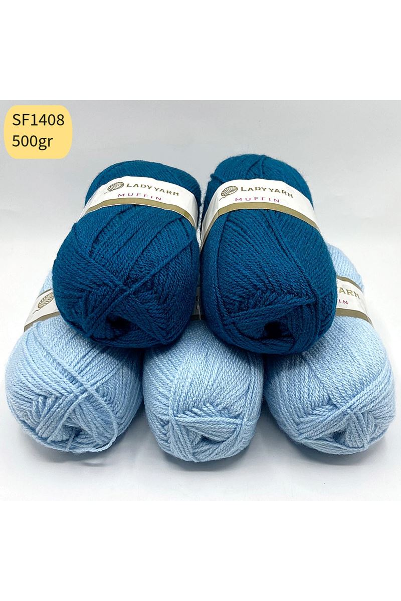 Stok Fazlası 5'li Paket 500 gram Lady Yarn Muffin Mix SF1408