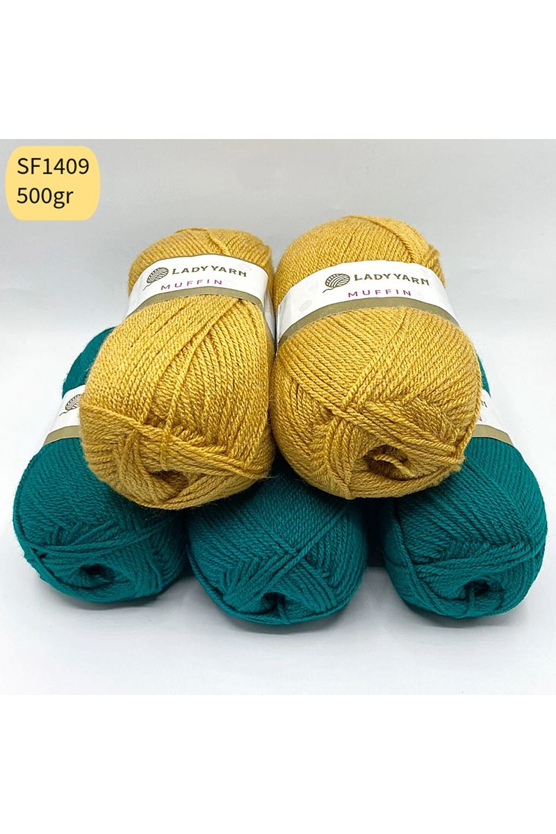 Stok Fazlası 5'li Paket 500 gram Lady Yarn Muffin Mix SF1409
