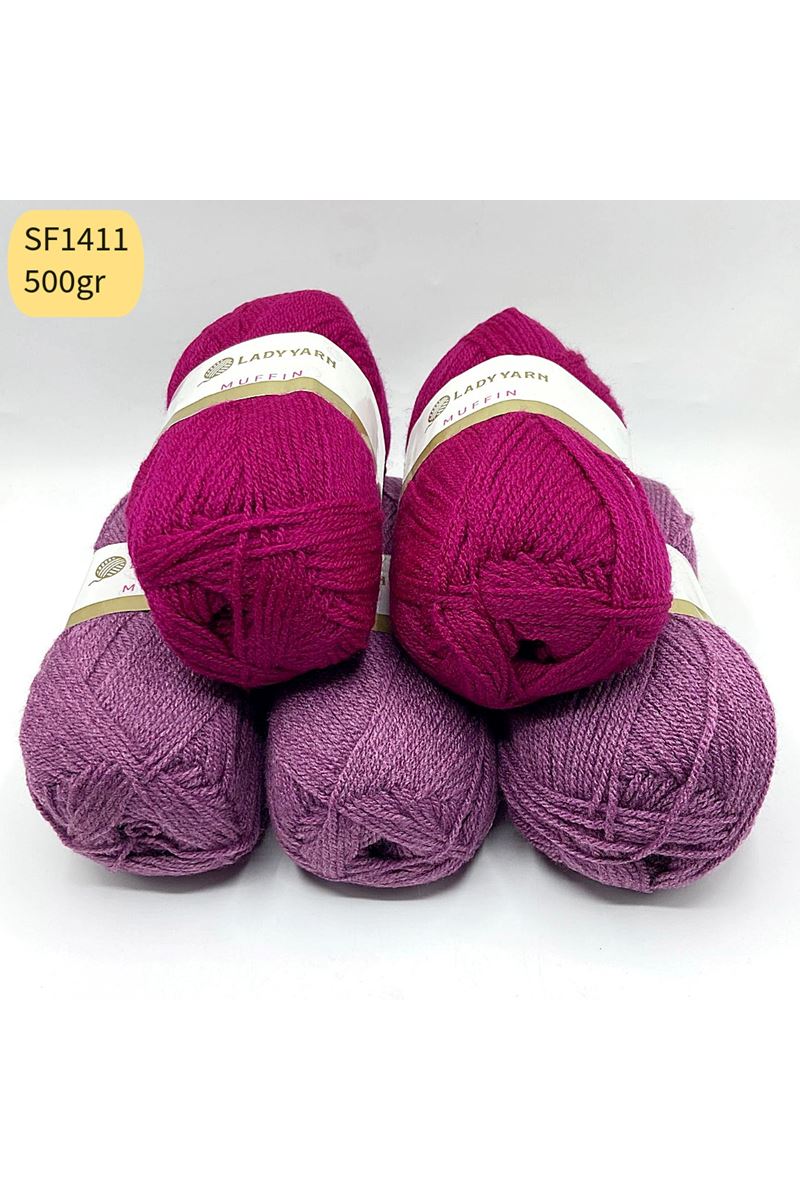 Stok Fazlası 5'li Paket 500 gram Lady Yarn Muffin Mix SF1411