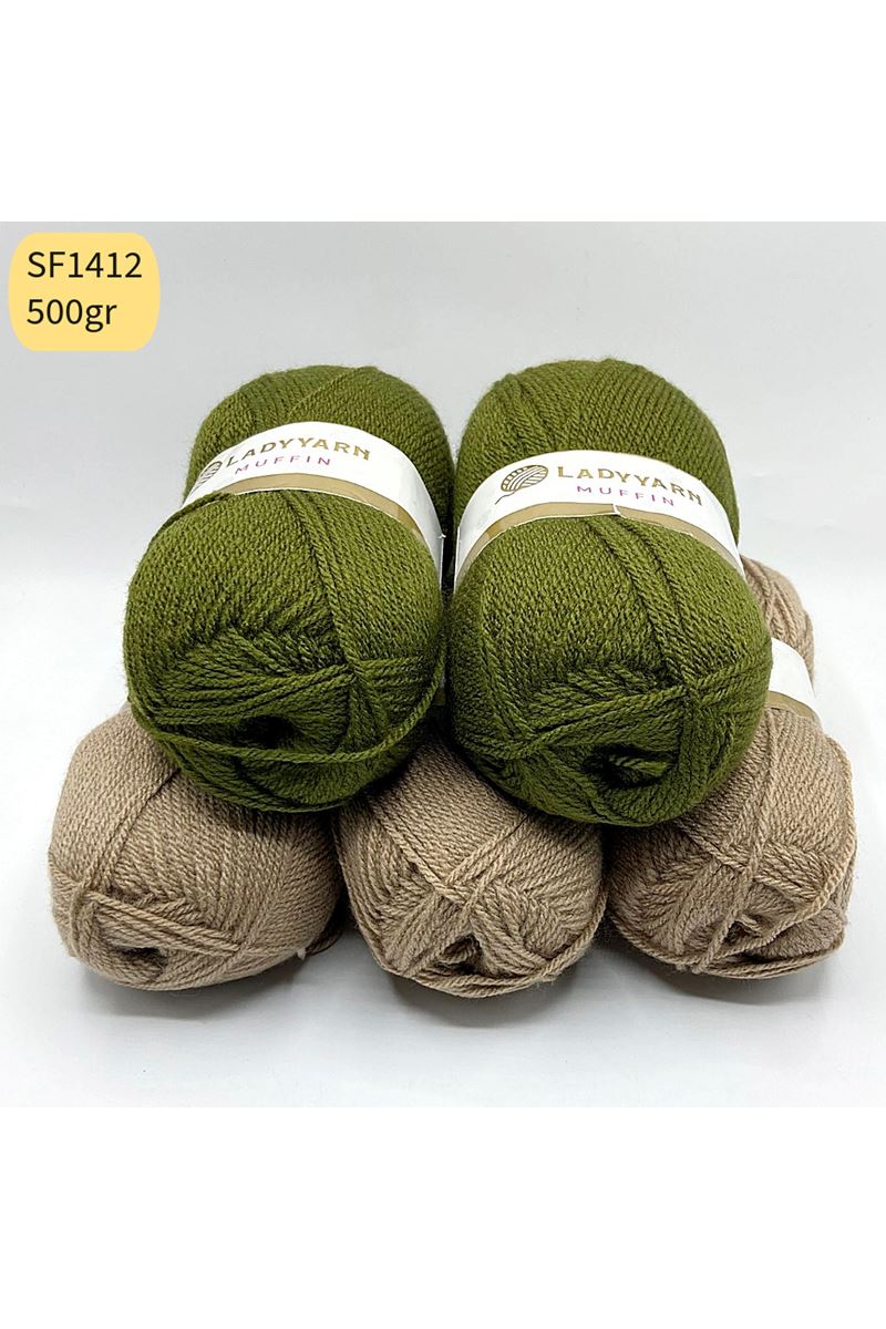 Stok Fazlası 5'li Paket 500 gram Lady Yarn Muffin Mix SF1412