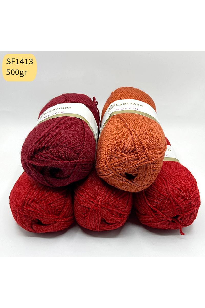 Stok Fazlası 5'li Paket 500 gram Lady Yarn Muffin Mix SF1413