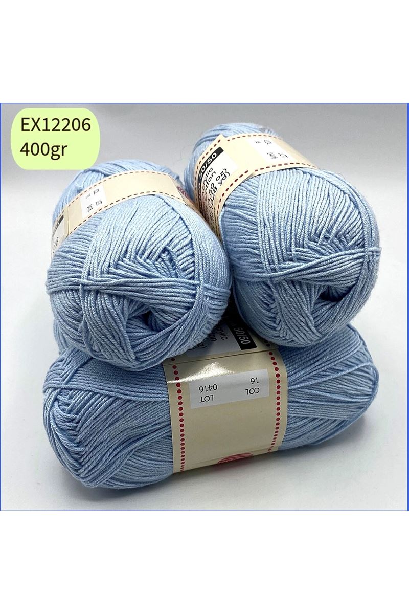 İhrac Fazlası 4'lü Paket 400gr Amigurumi İpi Bebe Mavi EX12206