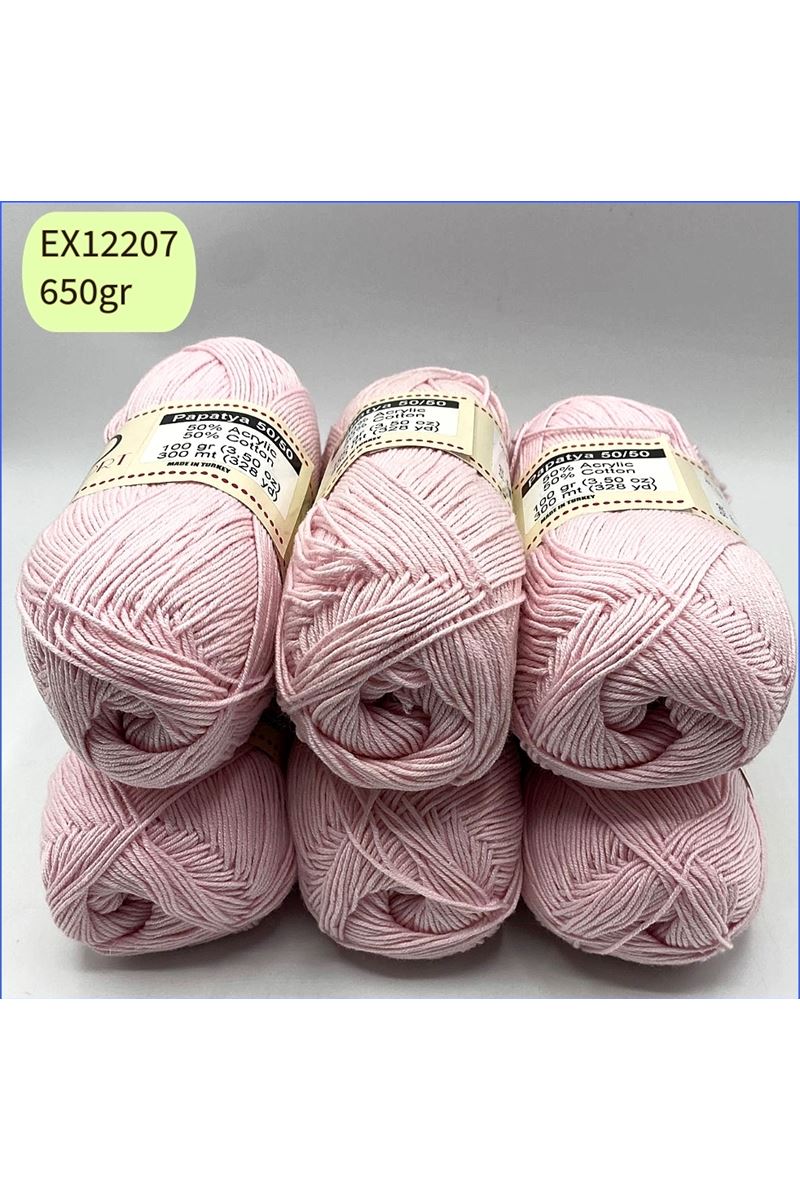 İhrac Fazlası 6'lı Paket 650gr Amigurumi İpi Bebe Pembe EX12207
