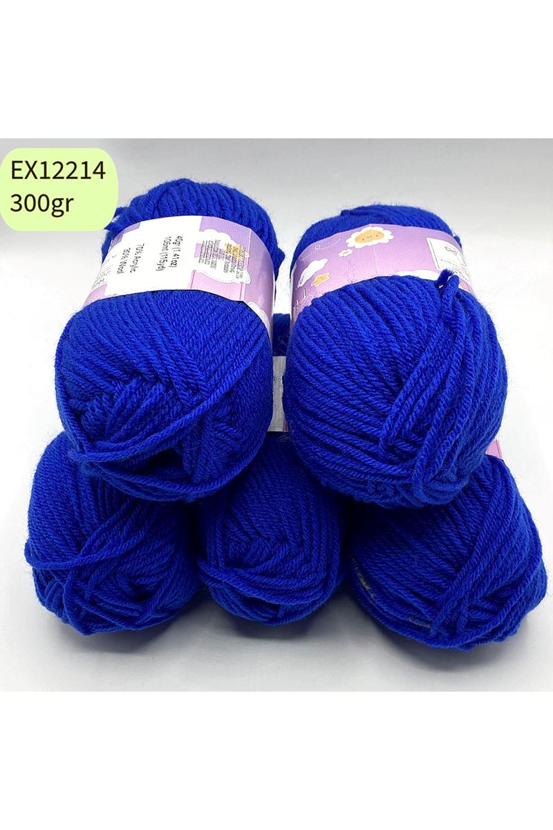 Ihraç Fazlası 5'li Paket 300gr Akrilik Saks Mavi EX12214