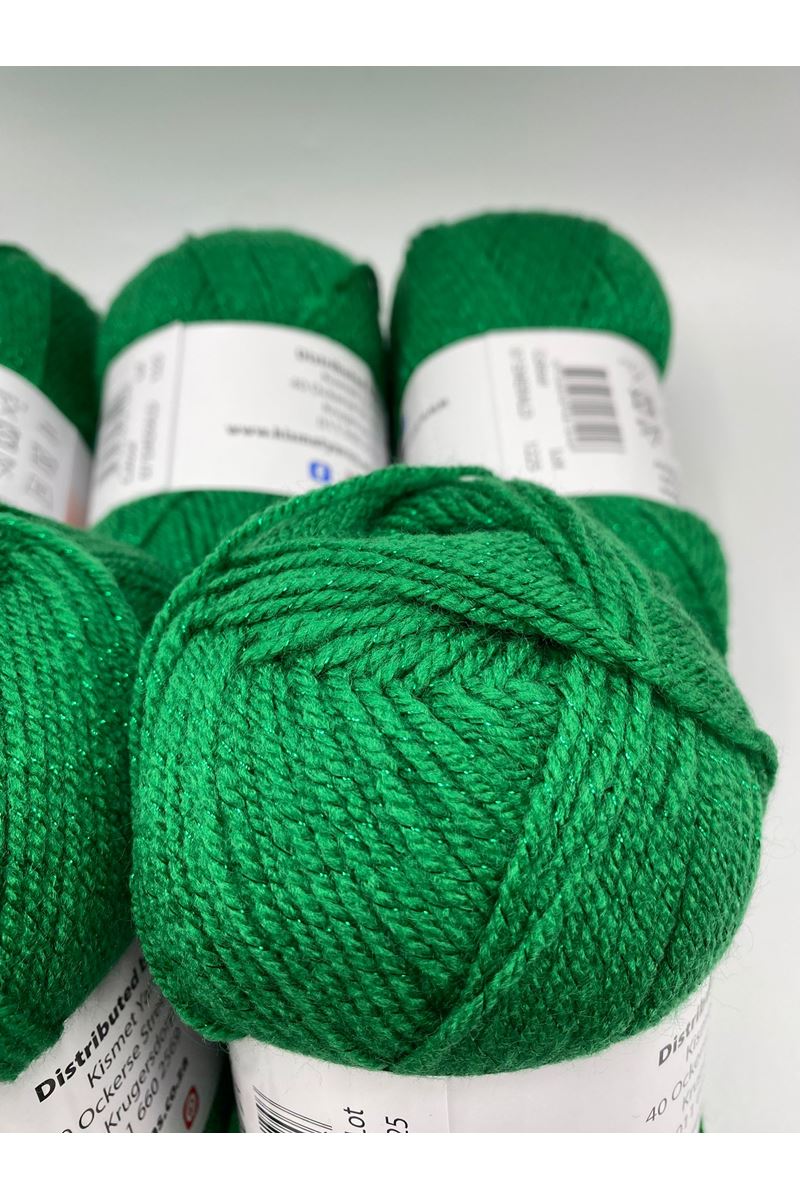 Ihraç Fazlası 5'li Paket 530gr Simli Akrilik Yeşil EX12236