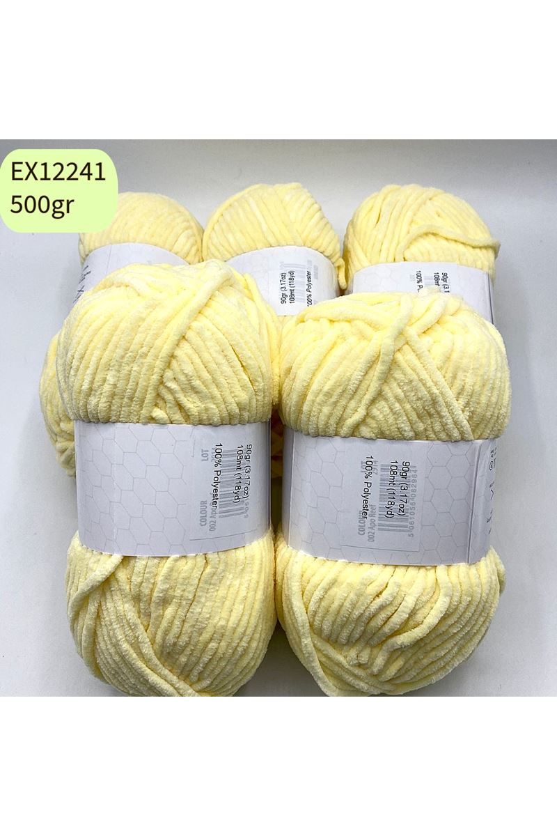 İhrac Fazlası 5'li Paket 500gr Kadife Açık Sarı EX12241