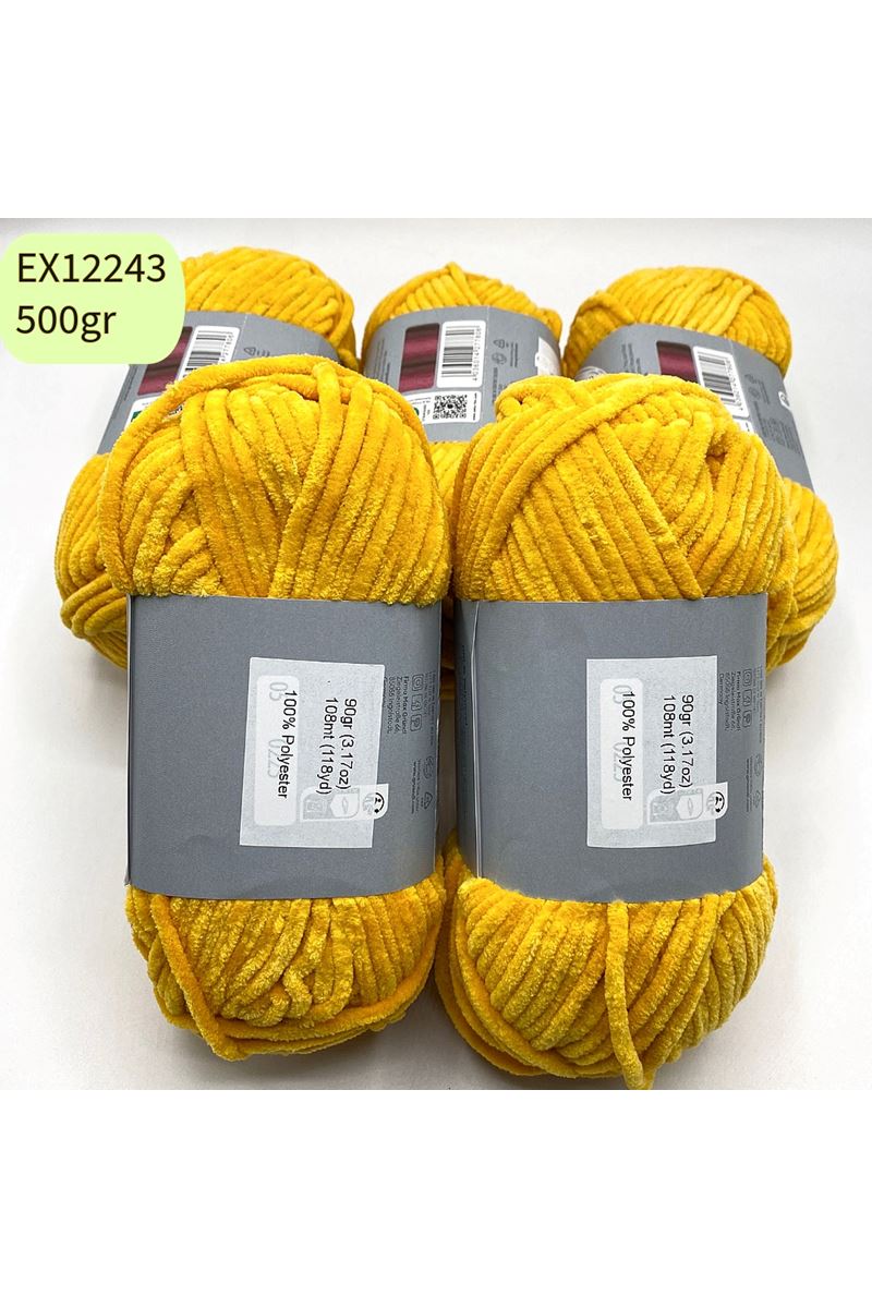 İhrac Fazlası 5'li Paket 500gr Kadife Koyu Sarı EX12243