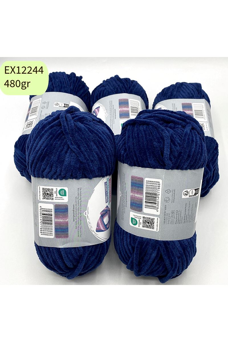 İhrac Fazlası 5'li Paket 480gr Kadife Lacivert EX12244