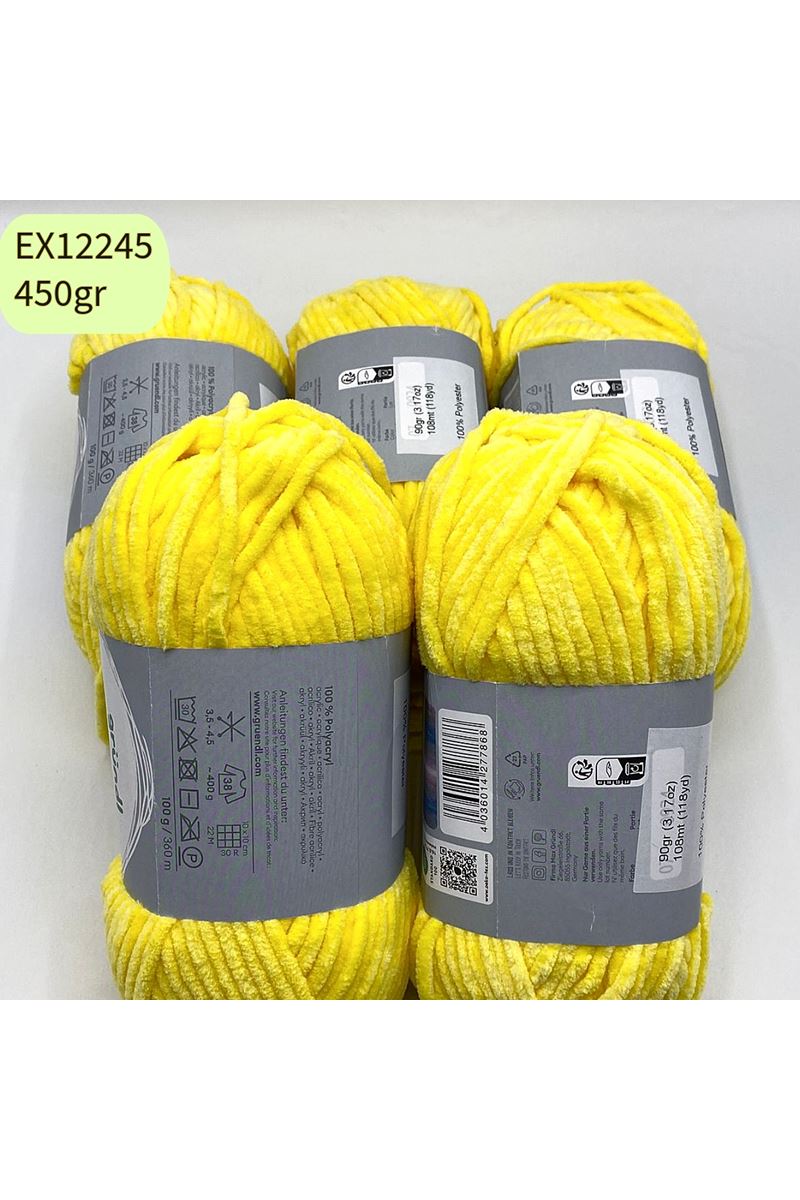 İhrac Fazlası 5'li Paket 450gr Kadife Sarı EX12245