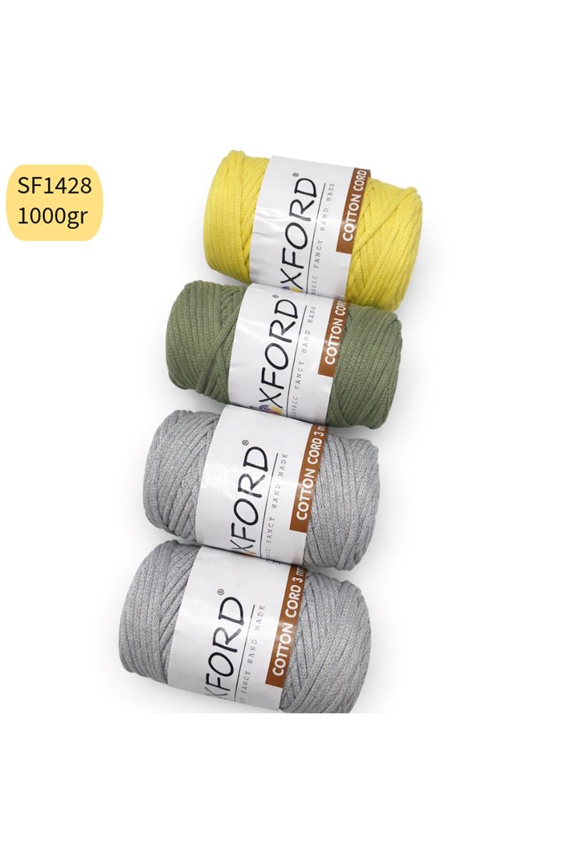 Stok Fazlası Cotton Cord Paket 1000 gram Mix SF1428