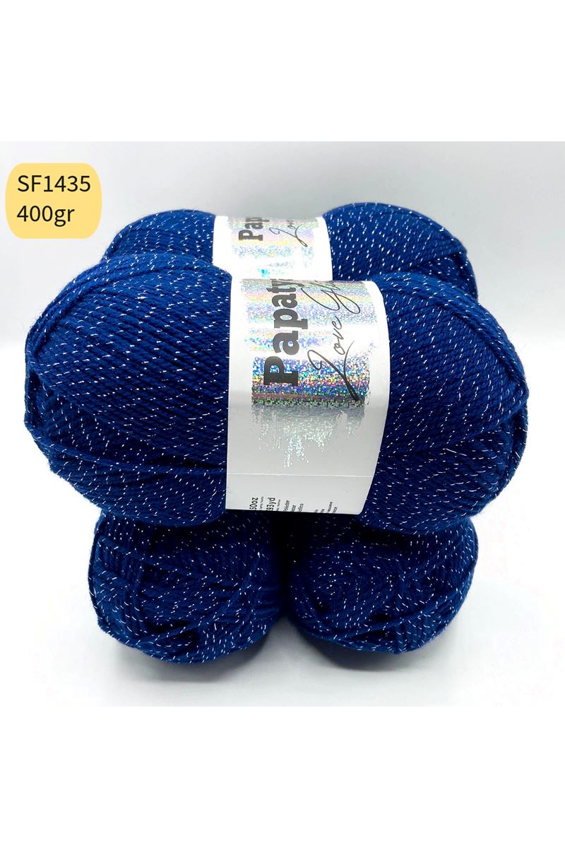 Stok Fazlası 4'lü Paket 400gr Simli Akrilik Lacivert SF1435